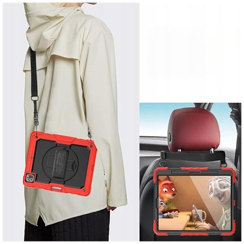 Custodia Protettiva Per Ipad Pro 12.9"" (2021/2020) - Rosso Robusto E Stile Unico - Foto 2