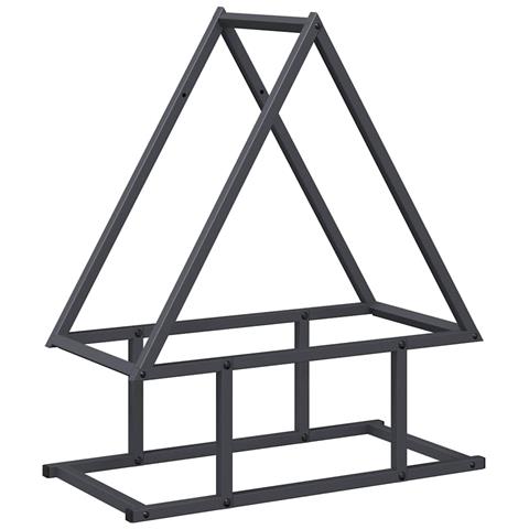 Rastrelliera per Legna da Ardere Antracite 50x25x60 cm - Foto 1