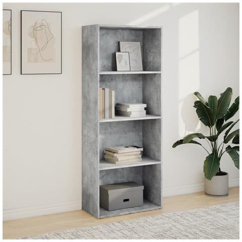 Libreria Grigio Cemento 60x30x152 Cm In Legno Multistrato - Foto 3
