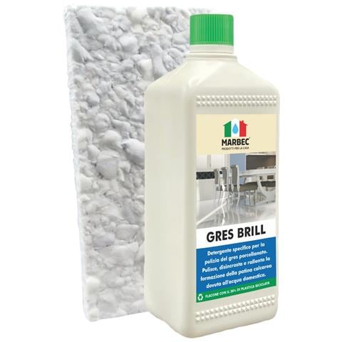 Gres Brill 1lt + Tampone In Melamina - Detergente Per Gres Porcellanato - Foto 1