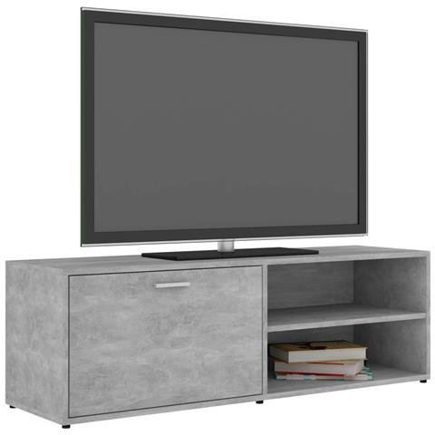 Mobile Porta Tv Grigio Cemento 120x34x37cm In Legno Multistrato - Foto 2