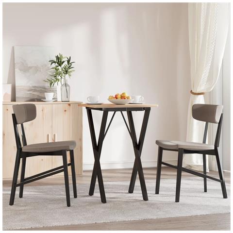 Lusso Casadino -  Telaio Gambe A X Per Tavolo Da Pranzo 40x40x73 Cm In Acciaio - Foto 2