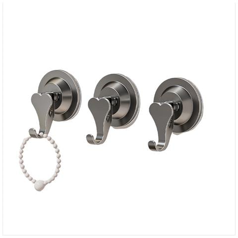 Ganci A Ventosa Resistenti - Set Di 3 Grey - Foto 1