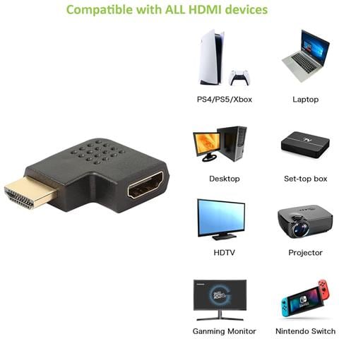 Adattatore HDMI Maschio / Femmina Angolato 90° (IADAP HDMI-R) - Foto 12