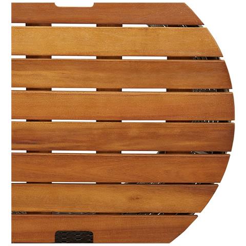 Tavolini da Giardino 2 pz con Piano in Legno Neri in Polyrattan - Foto 9