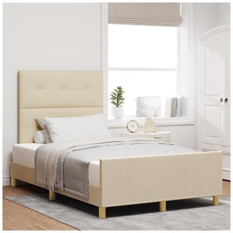 Struttura del letto  Crema 120x200 cm Tessuto - Foto 2