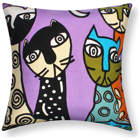 Set Di 2 Copricuscini 45x45 Cm Ricamati Art Melodia - Foto 1