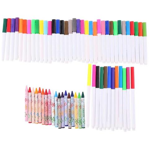 Kit Creativo 65 Pezzi Con Pennarelli / Matite Colorate Assortite, Multicolore - Foto 1