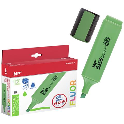 Pack 12 Marker Long Life Flouorescente Verde - Foto 1