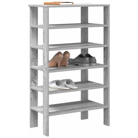Scarpiera Grigio Sonoma 61x32x105 cm in Truciolato - Foto 2
