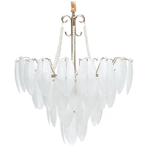 Lampadario Yauca Vetro Ottone - Foto 2