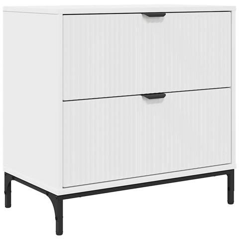 Comodino Bianco 63.5 x 36 x 61 cm Legno multistrato - Foto 1