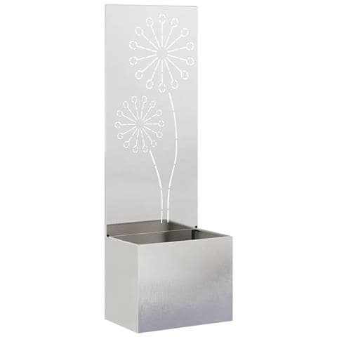 Vaso da Giardino con Pannello Decorativo Argento 50 x 140 cm - Foto 1