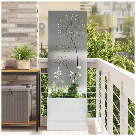 Vaso da Giardino con Pannello Decorativo Argento 50 x 140 cm - Foto 2