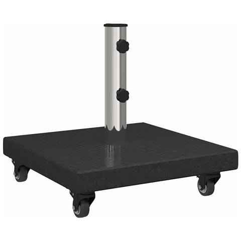 Base per ombrellone Nero 45 x 45 x 43 cm Granito, Acciaio - Foto 1