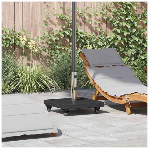 Base per ombrellone Nero 45 x 45 x 43 cm Granito, Acciaio - Foto 2