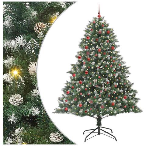 Albero di Natale artificiale con 300 LED Verde 210 cm - Foto 1