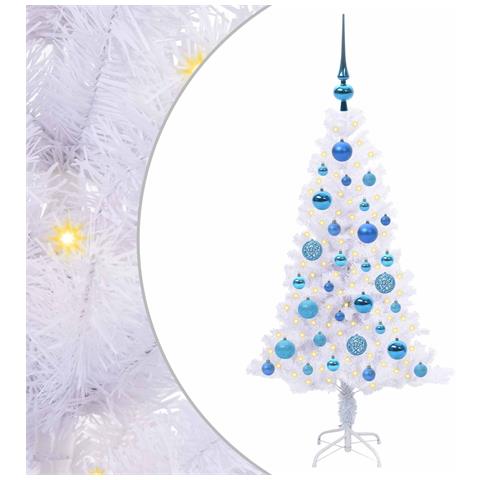 Albero di Natale artificiale Bianco 120 cm PVC e Acciaio - Foto 1