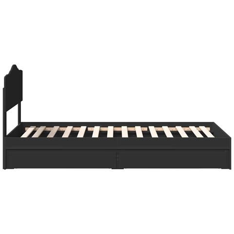 Letto con Contenitore Nero 100 x 200 cm Legno multistrato - Foto 9