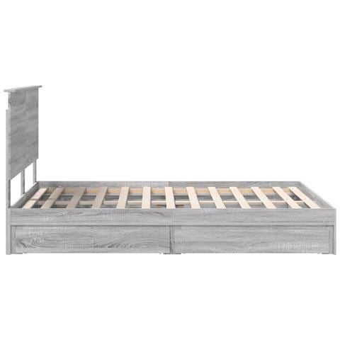 Letto con Contenitore con testiera Grigio Sonoma 140 x 200 cm - Foto 9
