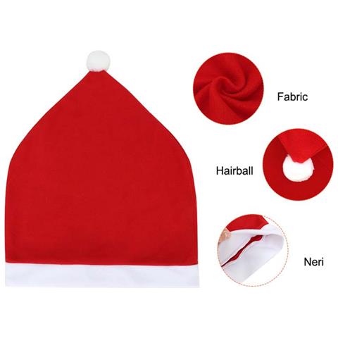 Coprisedia Natalizio In Pile Rosso - Decorazioni Festive Per Cena E Feste - Foto 2