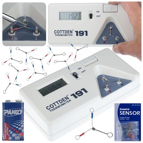 Misuratore Di Temperatura Punta 191 - Alta Precisione, Display Lcd, Termocoppia Tipo K | Gamma 0-600°c | Set Con Batterie E Sensori - Foto 1
