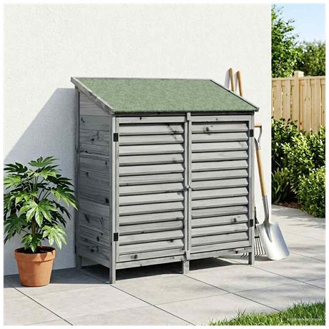 Capanno da Giardino Grigio 106 x 56 x 113,5 cm - Foto 2