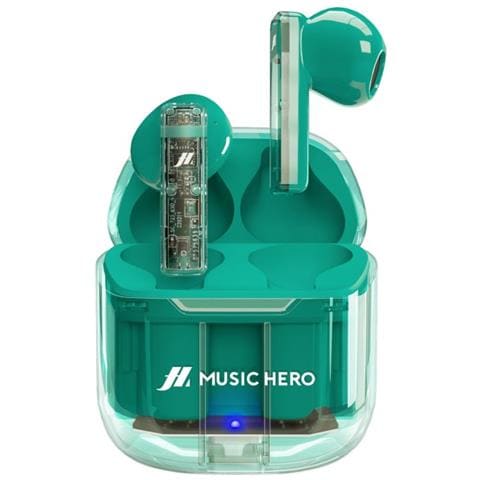 Music Hero Auricolare True Wireless Stereo (TWS) In-ear Musica e Chiamate Bluetooth Ciano - Foto 1