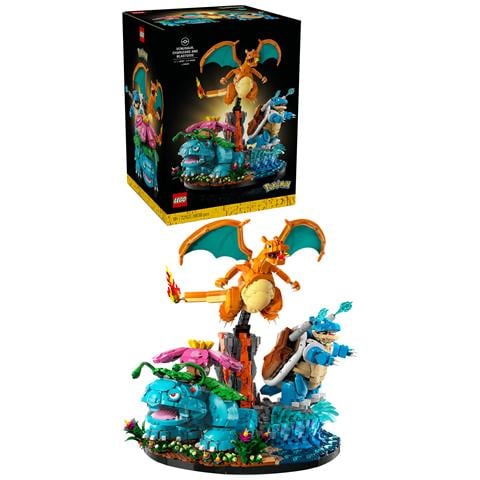 Pokémon 72153 Venusaur, Charizard e Blastoise, Kit di Modellismo 3D per Adulti con 3 Action Figure, Regalo da Collezione - Foto 2