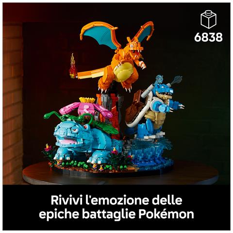 Pokémon 72153 Venusaur, Charizard e Blastoise, Kit di Modellismo 3D per Adulti con 3 Action Figure, Regalo da Collezione - Foto 37