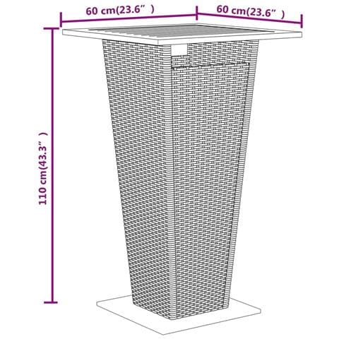 Set Bar Giardino 3pz Grigio Polyrattan e Legno Massello Acacia - Foto 8