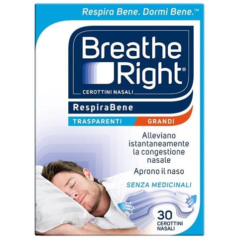 Cerotti Nasali Breathe Right Trasparenti Grandi 30 Pezzi - Foto 1