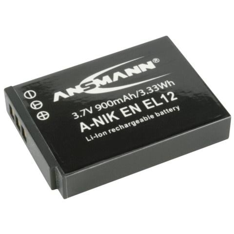 Batteria Ricaricabile A-Nik EN EL12 per Fotocamera Digitale Nera Litio-Ion 900 mAh / 3.33 Wh 3.7 V 5044483 - Foto 2