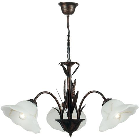 I-BYRON / 3 RUG - Lampadario a sospensione ruggine floreale 60 watt E27 - Foto 2