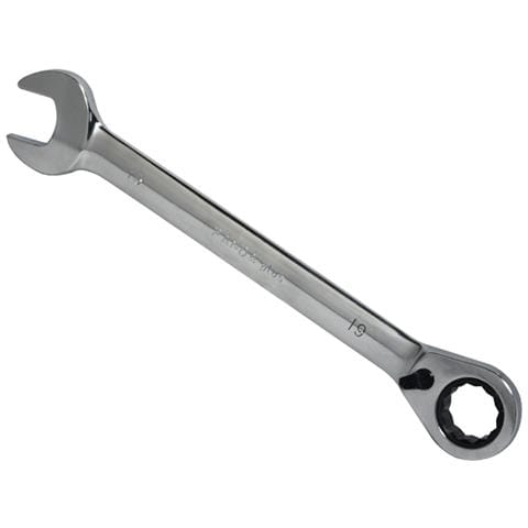 Chiave Combinata A Cricchetto Reversibile Cromata Con Bocca Poligonale Piegata A 15ã¸. - Foto 1