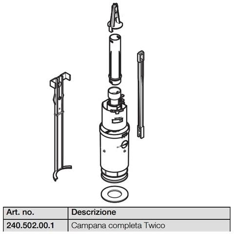 Ricambio Originale Per Cassetta Campana Twinco Art. 240.502.00.1 Ricambi - Foto 2