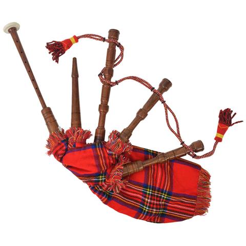 Cornamusa Scozzese Great Highland Stewart Tartan Rosso Regale - Foto 1