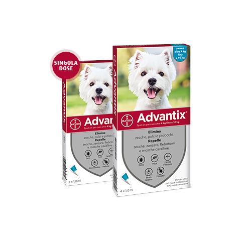 Advantix Spot On Per Cani Oltre 4 Kg Fino A 10 Kg - 4 Pipette - Foto 2