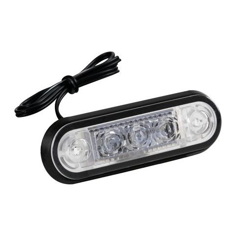 Set 20 Pz, Luce Ingombro A 3 Led, Montaggio Ad Incasso, 12/24v - Bianco - Foto 1