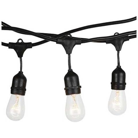 V-tac Vt-7135 Catenaria Portalampade E27x10pcs Raccordabile Nero 5m Con Ingresso E Uscita Schuko Ip65 - Foto 1