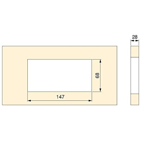 5070462 Confezione Da 5 Passacavi Rettangolari, Anodizzato Opaco - Foto 5