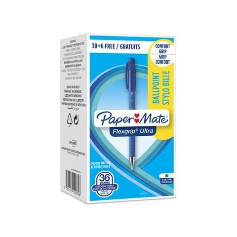 Special Pack 30+ 6 Penna Sfera Scatto Flexgrip Ultra 1.0 Blu Papermate - Foto 2