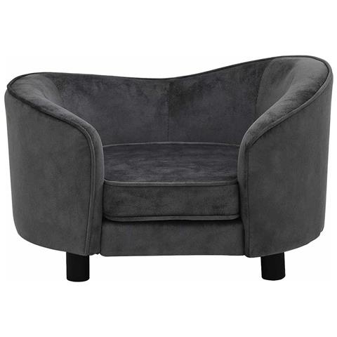 Divano per Cani Grigio Scuro 69x49x40 cm in Peluche - Foto 2
