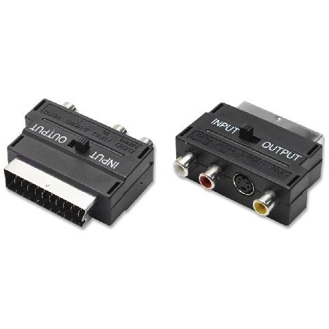 Adattatore scart s-vhs + rca con commutatore inout - Foto 2
