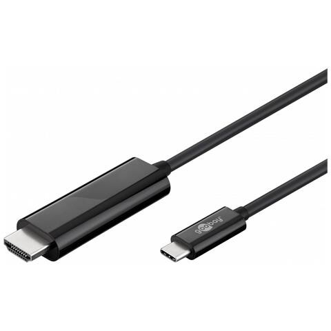 77528 cavo e adattatore video 1,8 m USB tipo-C HDMI Nero - Foto 1