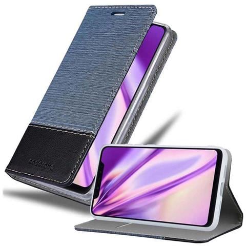 Custodia Compatibile Con Xiaomi Mi 8 Pro In Blu Scuro Nero - Coperchio Protettiva Con Chiusura Magnetica, Funzione Stand E Tasca Per Le Carte - Foto 1