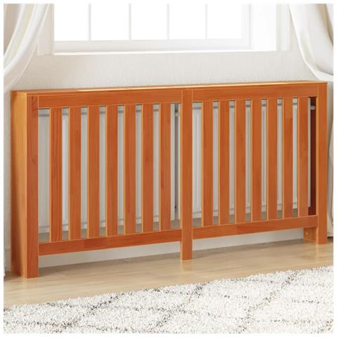 Copertura Termosifone Marrone Cera In Legno Massello Pino - Foto 1