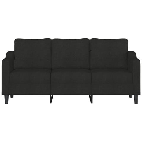 Divano A 3 Posti Nero 180 Cm In Tessuto - Foto 3