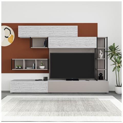 Parete Attrezzata Tronador 260 Cm. Light Mocha E Ancient White Mtv234464 - Foto 1