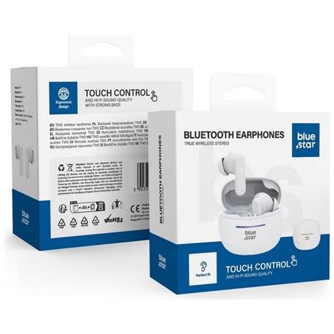 Auricolare Bluetooth 5.4 Tws Bk44 Stereo In-ear White Per Smartphone - Foto 5